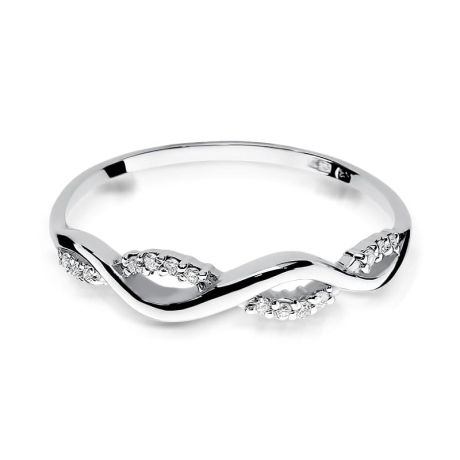 Przejdź do produktu Pierścionek zaręczynowy z białego złota z diamentami 0,07ct Fire Of Love