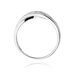 Pierścionek zaręczynowy z białego złota z diamentem 0,10ct Fire Of Love BW-156-0,10ct-b