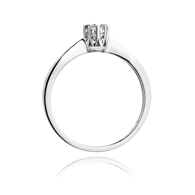 Pierścionek zaręczynowy z białego złota z diamentem 0,15ct Fire Of Love  BW-173-b