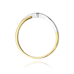 Pierścionek zaręczynowy z żółtego złota z diamentem 0,04ct Fire Of Love BW-191-0,04ct