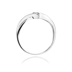 Pierścionek zaręczynowy z białego złota z diamentem 0,10ct Fire Of Love BW-191-0,10ct-b