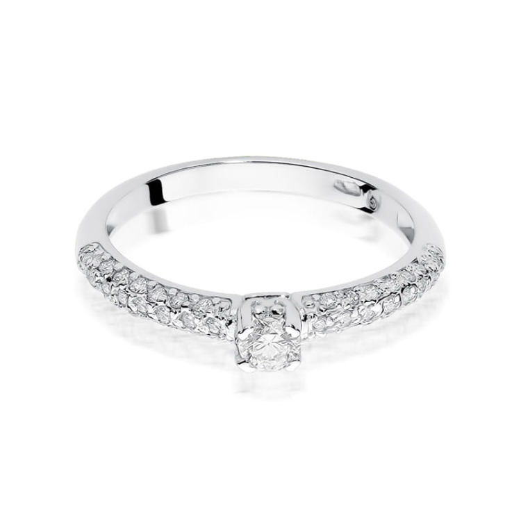 Pierścionek zaręczynowy z białego złota z diamentami 0,36ct Fire Of Love BW-200-b
