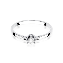 Pierścionek zaręczynowy z białego złota z diamentem 0,10ct Fire Of Love BW-209-0,10ct-b