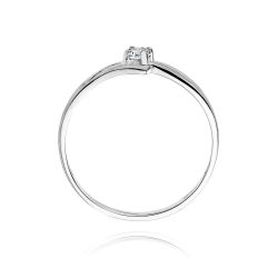 Pierścionek zaręczynowy z białego złota z diamentem 0,10ct Fire Of Love BW-210-0,010ct-b