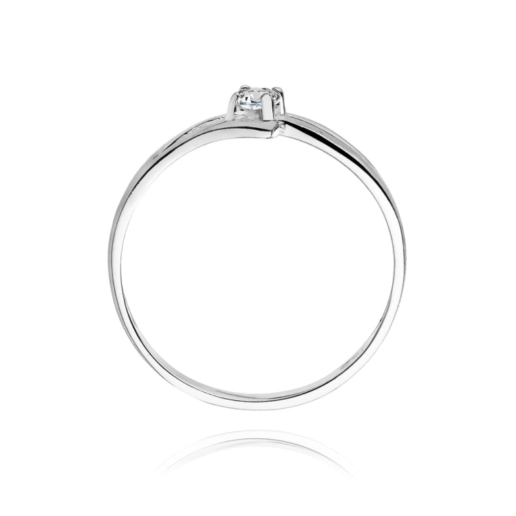 Pierścionek zaręczynowy z białego złota z diamentem 0,10ct Fire Of Love BW-210-0,010ct-b