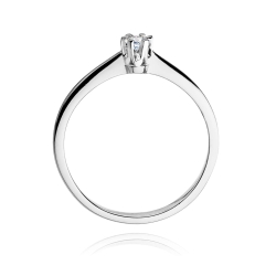 Pierścionek zaręczynowy z białego złota z diamentem 0,10ct Fire Of Love BW-220-0,10ct-b