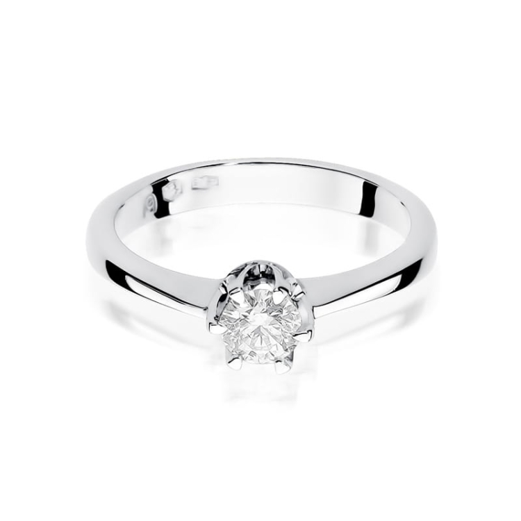 Pierścionek zaręczynowy z białego złota z diamentem 0,30ct Fire Of Love BW-220B-0,30ct-b