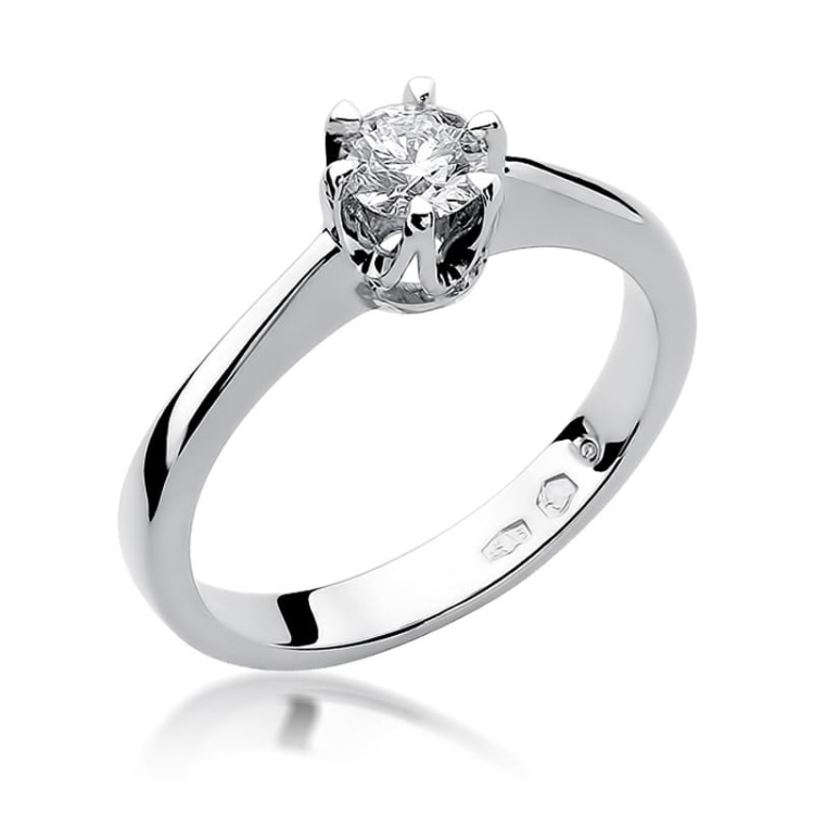 Pierścionek zaręczynowy z białego złota z diamentem 0,30ct Fire Of Love BW-220B-0,30ct-b