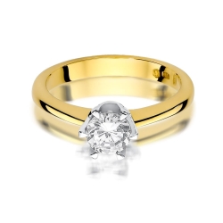 Pierścionek zaręczynowy z żółtego złota z diamentem 0,50ct Fire Of Love BW-220B-0,50ct