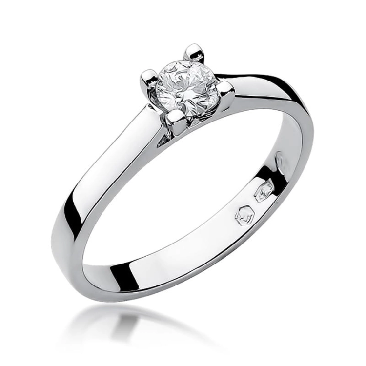 Pierścionek zaręczynowy z białego złota z diamentem 0,30ct Fire Of Love BW-221B-0,30ct-b