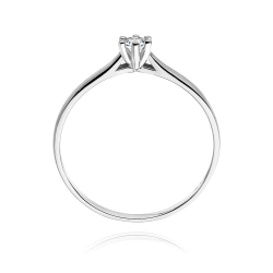 Pierścionek zaręczynowy z białego złota z diamentem 0,08ct Fire Of Love BW-222-0,08ct-b