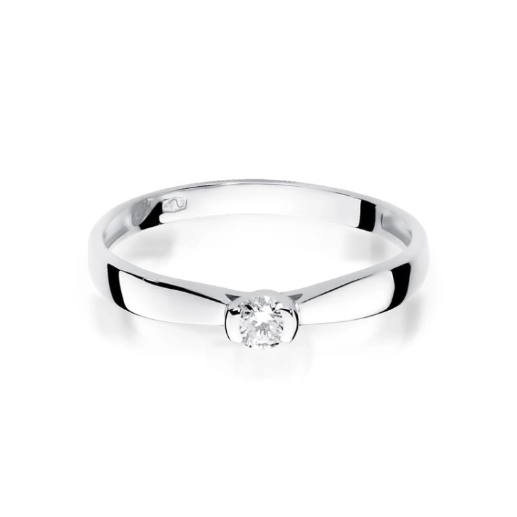 Pierścionek zaręczynowy z białego złota z diamentem 0,08ct Fire Of Love BW-223-0,08ct-b