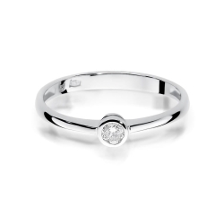 Pierścionek zaręczynowy z białego złota z diamentem 0,08ct Fire Of Love BW-224-0,08ct-b