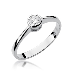 Pierścionek zaręczynowy z białego złota z diamentem 0,25ct Fire Of Love BW-224B-0,25ct-b