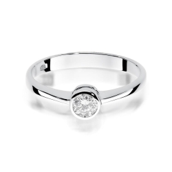 Pierścionek zaręczynowy z białego złota z diamentem 0,25ct Fire Of Love BW-224B-0,25ct-b