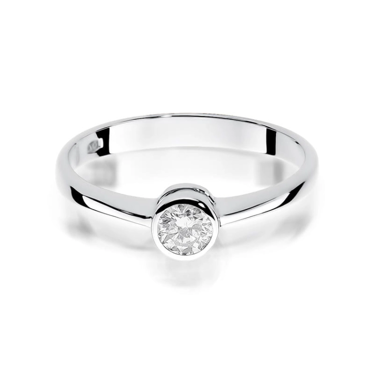 Pierścionek zaręczynowy z białego złota z diamentem 0,25ct Fire Of Love BW-224B-0,25ct-b