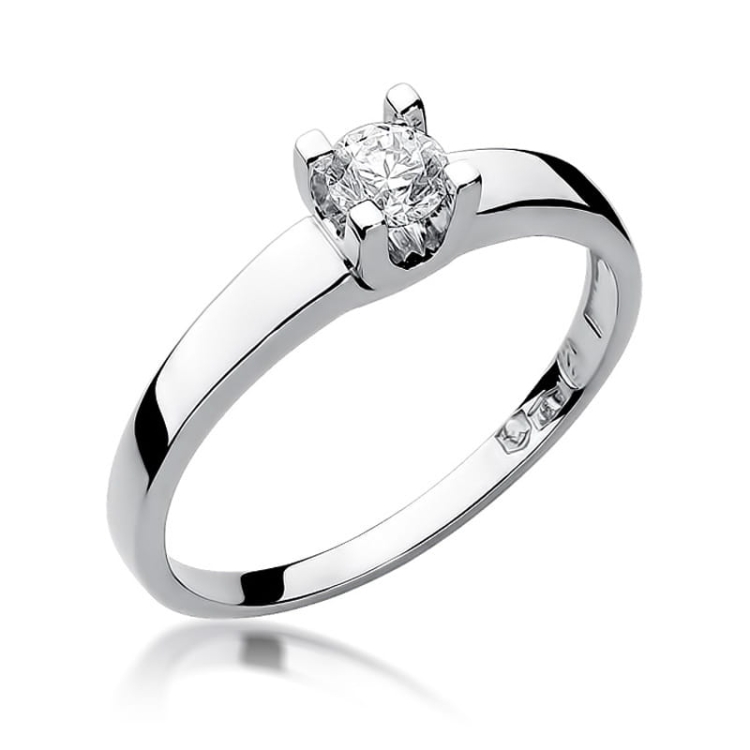Pierścionek zaręczynowy z białego złota z diamentem 0,30ct Fire Of Love BW-225B-0,30ct-b