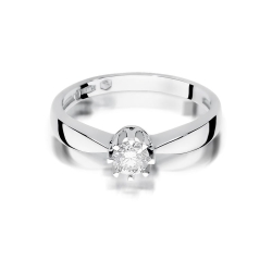Pierścionek zaręczynowy z białego złota z diamentem 0,30ct Fire Of Love GW-228-0,30ct-b