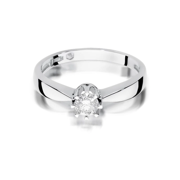 Pierścionek zaręczynowy z białego złota z diamentem 0,30ct Fire Of Love GW-228-0,30ct-b
