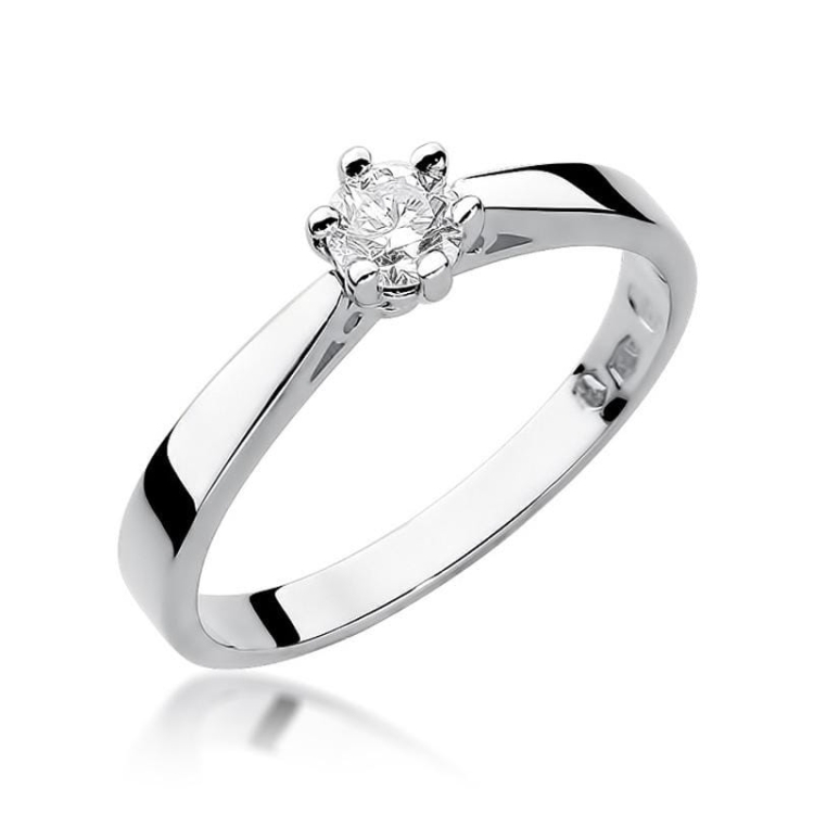Pierścionek zaręczynowy z białego złota z diamentem 0,30ct Fire Of Love BW-229B-0,30ct-b
