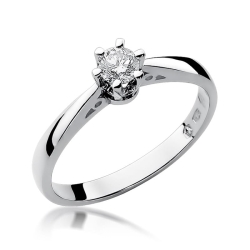 Pierścionek zaręczynowy z białego złota z diamentem 0,25ct Fire Of Love BW-234-0,25ct-b