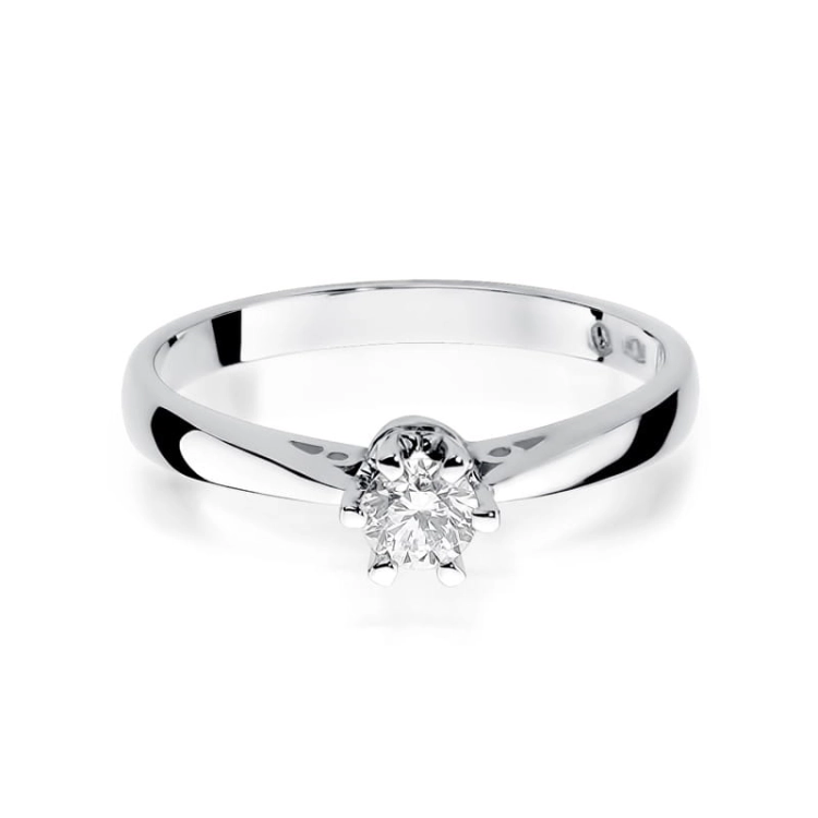 Pierścionek zaręczynowy z białego złota z diamentem 0,25ct Fire Of Love BW-234-0,25ct-b