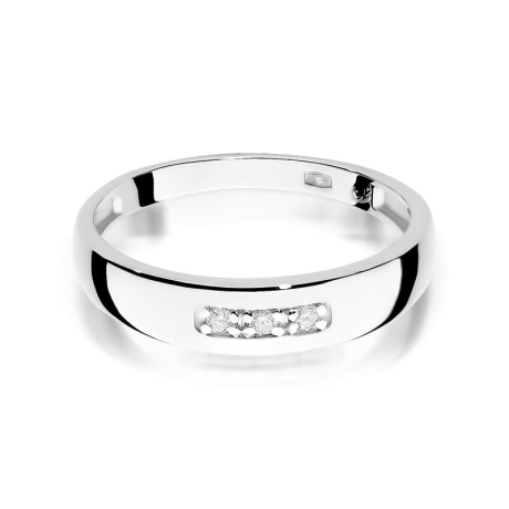 Przejdź do produktu Pierścionek zaręczynowy z białego złota z diamentami 0,05ct Fire Of Love