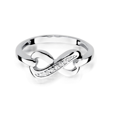 Przejdź do produktu Pierścionek zaręczynowy z białego złota z diamentami 0,04ct Fire Of Love