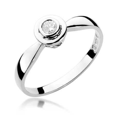 Przejdź do produktu Pierścionek zaręczynowy z białego złota z diamentem 0,15ct Fire Of Love