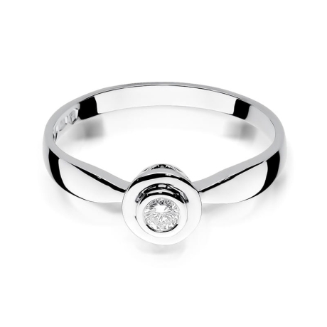 Przejdź do produktu Pierścionek zaręczynowy z białego złota z diamentem 0,15ct Fire Of Love