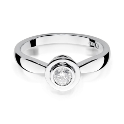 Pierścionek zaręczynowy z białego złota z diamentem 0,30ct Fire Of Love BW-294-0,30ct-b