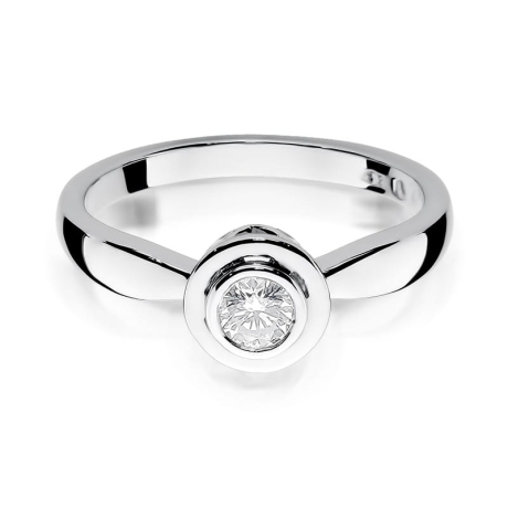 Przejdź do produktu Pierścionek zaręczynowy z białego złota z diamentem 0,30ct Fire Of Love