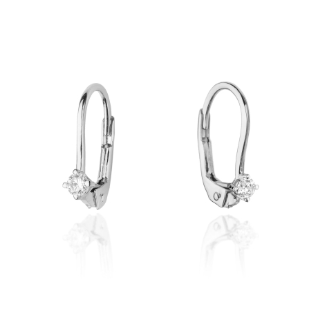 Przejdź do produktu Kolczyki z białego złota 585 z diamentami 0,08ct The Diamonds