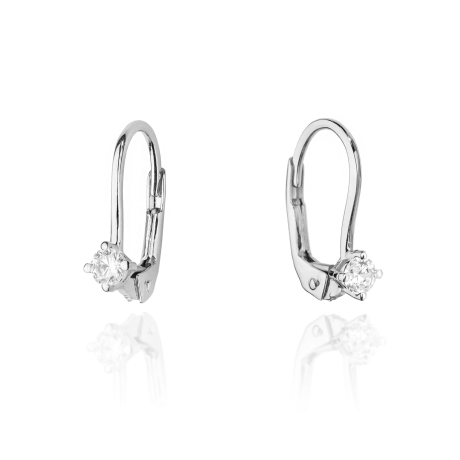 Przejdź do produktu Kolczyki z białego złota 585 z diamentami 0,16ct The Diamonds