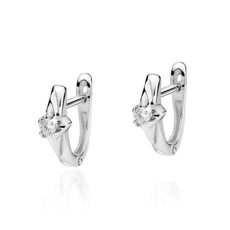 Przejdź do produktu Kolczyki z białego złota 585 z diamentami 0,20ct The Diamonds