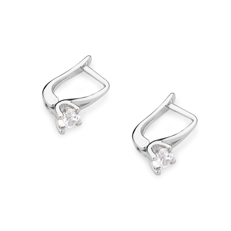 Kolczyki z białego złota 585 z diamentami 0,40ct The Diamonds  BKO-381-b