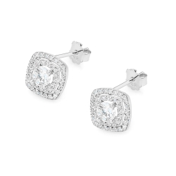 Kolczyki z białego złota 585 z diamentami 1,00ct diament The Diamonds BKO-506-b