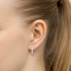 Kolczyki z różowego złota 585 z diamentami 0,83ct The Diamonds BKO-515-r