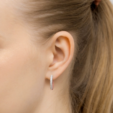 Przejdź do produktu Kolczyki z różowego złota 585 z diamentami 0,83ct The Diamonds 