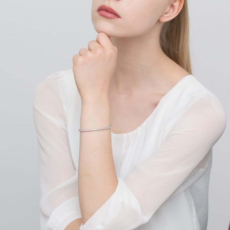 Bransoletka z białego złota 585 z diamentami 2,16ct The Diamonds BR-32948-b