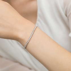 Bransoletka z białego złota 585 z diamentami 1,20ct The Diamonds BR-39150-1,20ct-b