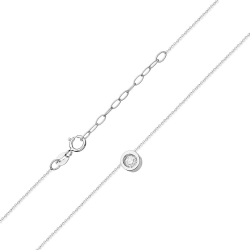 Naszyjnik z białego złota z diamentem 0,080ct The Diamonds BC-16-b