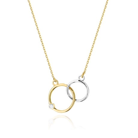 Przejdź do produktu Naszyjnik z żółtego złota z diamentem 0,0145ct The Diamonds