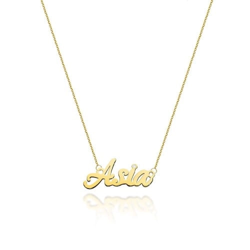 Naszyjnik z żółtego złota z diamentem 0,005ct Asia The Diamonds BC-67-Asia