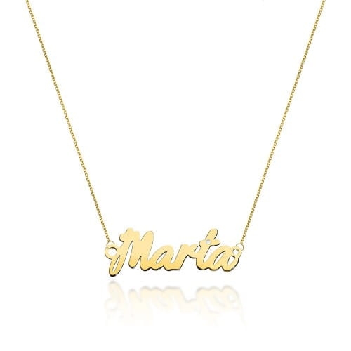 Naszyjnik z żółtego złota z diamentem 0,005ct Marta The Diamonds BC-67-Marta