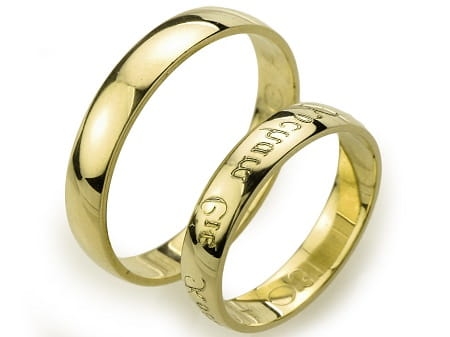 Obrączki ślubne z żółtego złota półokrągłe 4mm Always A031