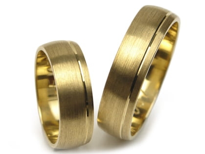 Obrączki ślubne z żółtego złota półokrągłe 6mm Estetic  E057