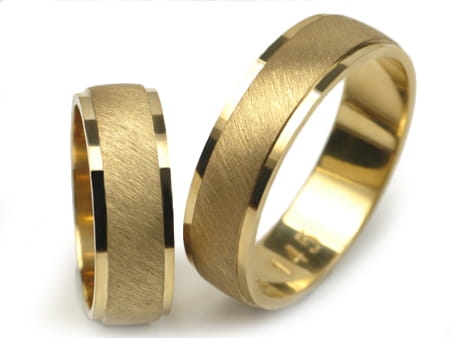 Obrączki ślubne z żółtego złota półokrągłe 6mm Estetic E145