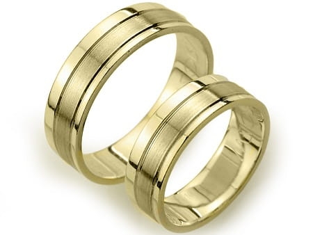 Obrączki ślubne z żółtego złota płaskie 6mm Always A050