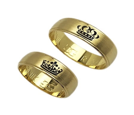 Obrączki ślubne z żółtego złota półokrągłe 6mm Remember R035